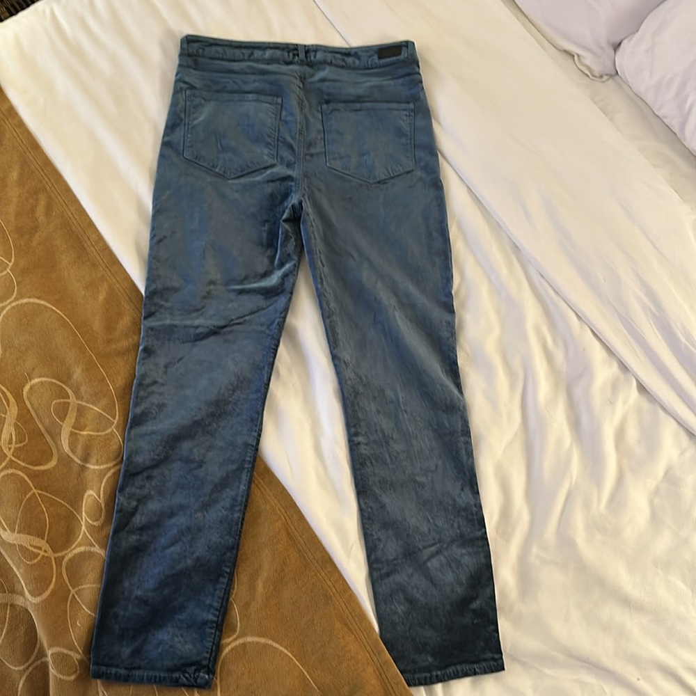 Paige-Velvet Pants Hoxton  blue  Button Front Excellent Condition size READ! - Picture 5 of 16